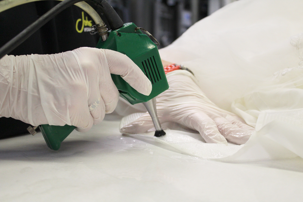 cleaning bridal gowns